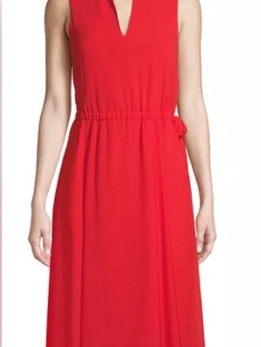 Anne Klein Hot Pink Sleeveless V-Neck Maxi Dress